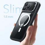 Husa pentru iPhone 17 Pro Max, ESR Classic Hybrid HaloLock Kickstand, negru/transparenta