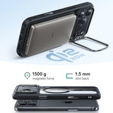 Husa pentru iPhone 17 Pro Max, ESR Classic Hybrid HaloLock Kickstand, negru/transparenta