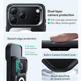 Husa pentru iPhone 17 Pro Max, ESR Classic Hybrid HaloLock Kickstand, negru/transparenta