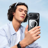 Husa pentru iPhone 17 Pro Max, ESR Classic Hybrid HaloLock Kickstand, negru/transparenta