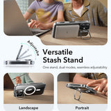 Husa pentru iPhone 17, ESR Classic Hybrid HaloLock Kickstand, negru/transparenta
