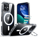 Husa pentru iPhone 17, ESR Classic Hybrid HaloLock Kickstand, negru/transparenta