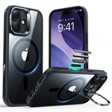 Husa pentru iPhone 17, ESR Classic Hybrid HaloLock Kickstand, negru/transparenta