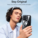 Husa pentru iPhone 17, ESR Classic Hybrid HaloLock Kickstand, negru/transparenta