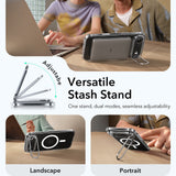 Husa pentru iPhone 17 Air, ESR Classic Hybrid HaloLock Kickstand, negru/transparenta