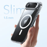 Husa pentru iPhone 17 Air, ESR Classic Hybrid HaloLock Kickstand, negru/transparenta