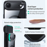Husa pentru iPhone 17 Air, ESR Classic Hybrid HaloLock Kickstand, negru/transparenta