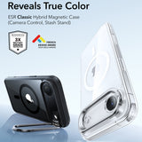 Husa pentru iPhone 17 Air, ESR Classic Hybrid HaloLock Kickstand, negru/transparenta