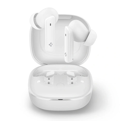 Casti wireless Spigen SA2402 (ASD07964), Bluetooth 5.3, Active ANC, Microfon, Low Latenta, Audio App, alb