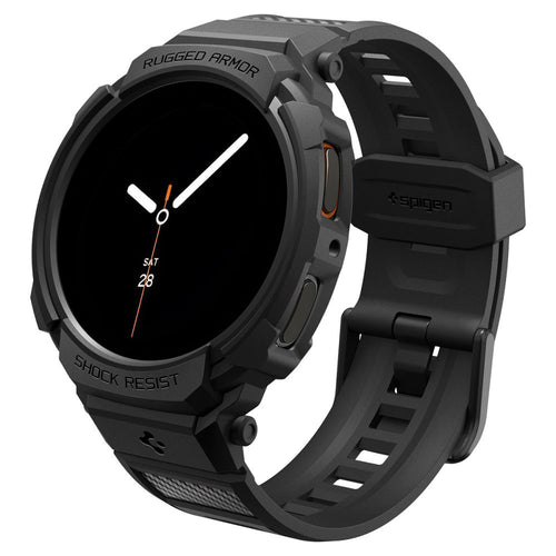 Curea pentru Samsung Galaxy Watch8 40mm, Spigen Rugged Armor Pro (ACS10005), negru