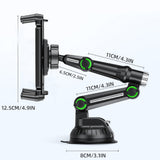 Suport auto Techsuit TabbyX (ST1), pentru Tablet/Telefon, Flexibil, 360A° Adjust, Universal, negru