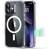 Husa pentru iPhone 17, ESR Classic Hybrid HaloLock, negru/transparenta