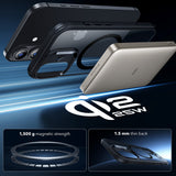 Husa pentru iPhone 17, ESR Classic Hybrid HaloLock, negru/transparenta