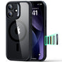 Husa pentru iPhone 17, ESR Classic Hybrid HaloLock, negru/transparenta