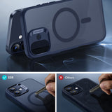 Husa pentru iPhone 17, ESR Classic Hybrid HaloLock, bleumarin