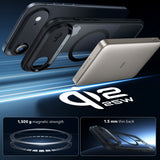 Husa pentru iPhone 17 Air, ESR Classic Hybrid HaloLock, negru/transparenta