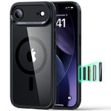 Husa pentru iPhone 17 Air, ESR Classic Hybrid HaloLock, negru/transparenta
