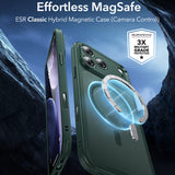 Husa pentru iPhone 17 Pro, ESR Classic Hybrid HaloLock, bleu