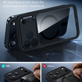 Husa pentru iPhone 17 Pro, ESR Classic Hybrid HaloLock, negru/transparenta