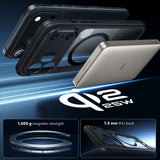 Husa pentru iPhone 17 Pro Max, ESR Classic Hybrid HaloLock, negru/transparenta