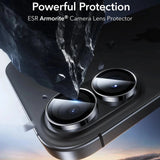 Folie de protectie pentru iPhone 16, ESR Armorite Camera Lens Protectors (2 pack)