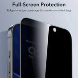 Folie de protectie pentru iPhone 16 Pro, ESR Privacy Tempered Glass UltraFit (3 pack)