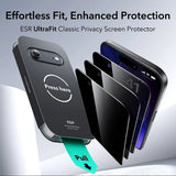 Folie de protectie pentru iPhone 17 Air, ESR Privacy Tempered Glass UltraFit (3 pack)