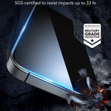 Folie de protectie pentru iPhone 16 Pro, ESR Privacy Tempered Glass (3 pack)