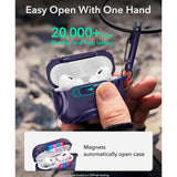 Husa casti pentru AirPods Pro 3, ESR, Cyber Flicklock Halolock, alb