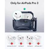 Husa casti pentru AirPods Pro 3, ESR, Cyber Flicklock Halolock, alb