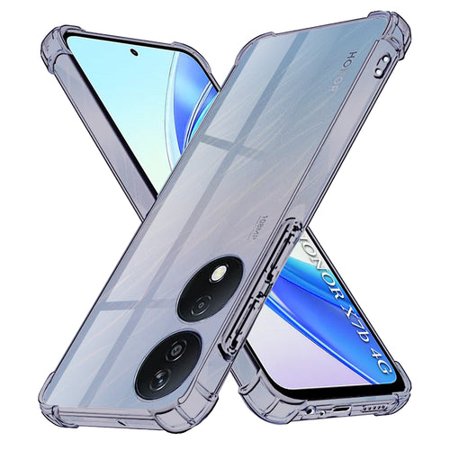 Husa pentru Honor X7b, Techsuit Shockproof Clear Silicone, fumuriu