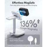 Husa casti pentru AirPods Pro 3, ESR, Cyber Flicklock Halolock, alb