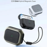 Husa casti pentru AirPods Pro 3, ESR, Orbit Hybrid Halolock Titanium, gri