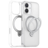 Husa pentru iPhone 17, Torras Ostand Spin MagSafe Series, transparenta