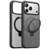 Husa pentru iPhone 17 Pro Max, Torras Ostand Spin MagSafe Series, negru