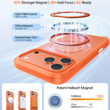 Husa pentru iPhone 17 Pro Max, Torras Ostand Pro MagSafe Series, portocaliu