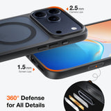 Husa pentru iPhone 17 Pro, Torras Guardian Magnetic Series, negru