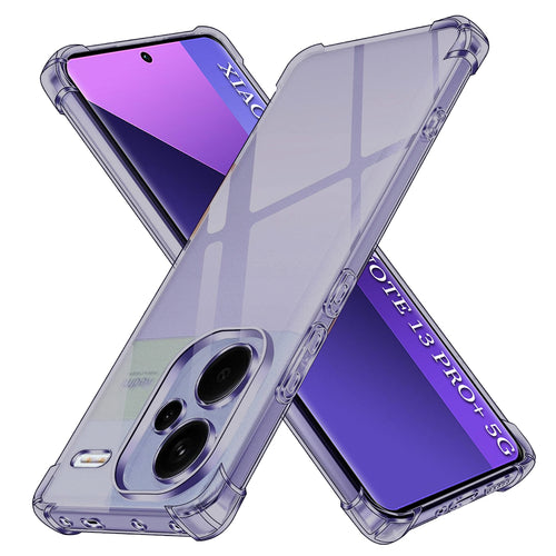 Husa pentru Xiaomi Redmi Note 13 Pro+ 5G, Techsuit Shockproof Clear Silicone, fumuriu