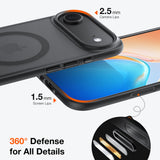 Husa pentru iPhone 17 Air, Torras Guardian Magnetic Series, negru