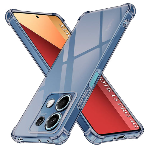 Husa pentru Xiaomi Redmi Note 13 Pro 4G, Techsuit Shockproof Clear Silicone, fumuriu