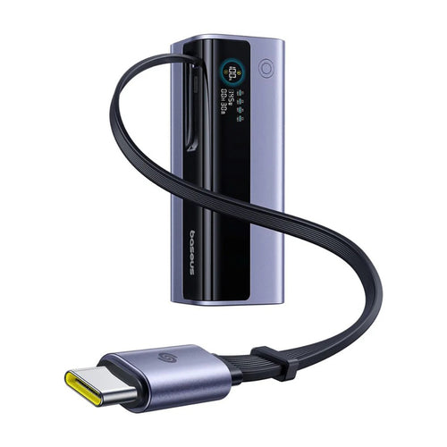 Baterie Externa Baseus Energeek GR11 (E0027B01), cu USB-C Retractabil Cable, 20000mAh, 145W, Gri