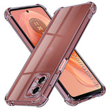 Husa pentru Motorola Moto G04, Techsuit Shockproof Clear Silicone, fumuriu