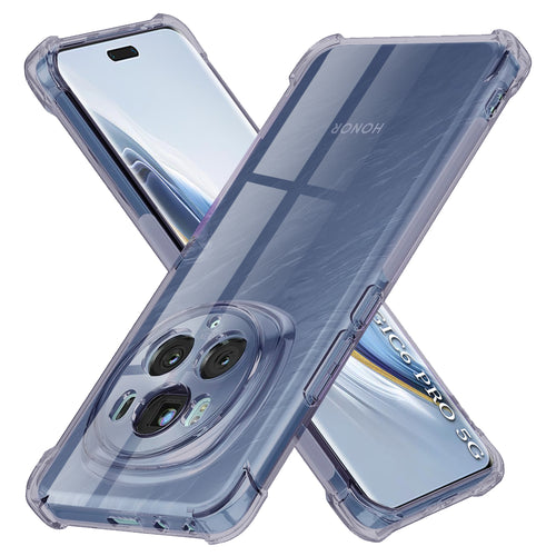 Husa pentru Honor Magic6 Pro, Techsuit Shockproof Clear Silicone, fumuriu