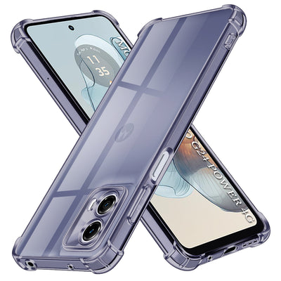 Husa pentru Motorola Moto G24 Power, Techsuit Shockproof Clear Silicone, fumuriu