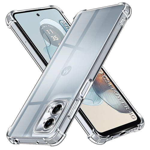 Husa pentru Motorola Moto G24 Power, Techsuit Shockproof Clear Silicone, transparenta