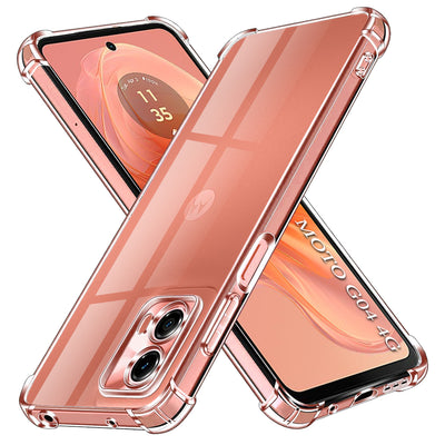 Husa pentru Motorola Moto G04, Techsuit Shockproof Clear Silicone, transparenta