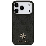 Husa pentru iPhone 17 Pro, Guess 4G Small and Classic Logo MagSafe (GUHMP17LP4SM4MK), negru