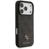 Husa pentru iPhone 17 Pro, Guess 4G Small and Classic Logo MagSafe (GUHMP17LP4SM4MK), negru