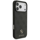 Husa pentru iPhone 17 Pro Max, Guess 4G Small and Classic Logo MagSafe (GUHMP17XP4SM4MK), negru