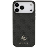 Husa pentru iPhone 17 Pro Max, Guess 4G Small and Classic Logo MagSafe (GUHMP17XP4SM4MK), negru